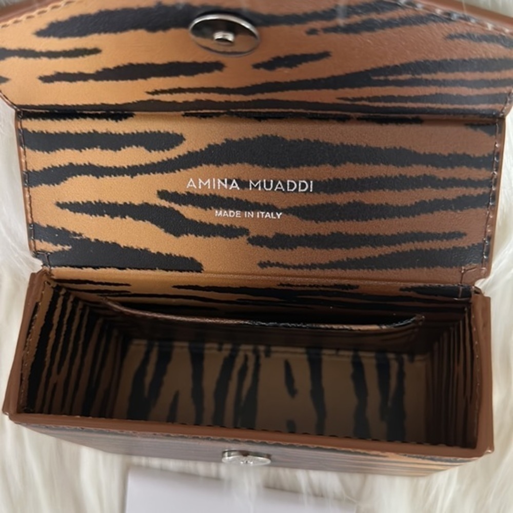 AMINA‎ MUADDI Swarovski cristals tiger prints bag - Picture 11 of 14